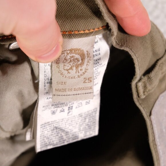 Diesel Jeans Womens 25 32 L Brown Bootzie Bootcut Regular Slim Stretch Denim - Picture 11 of 12